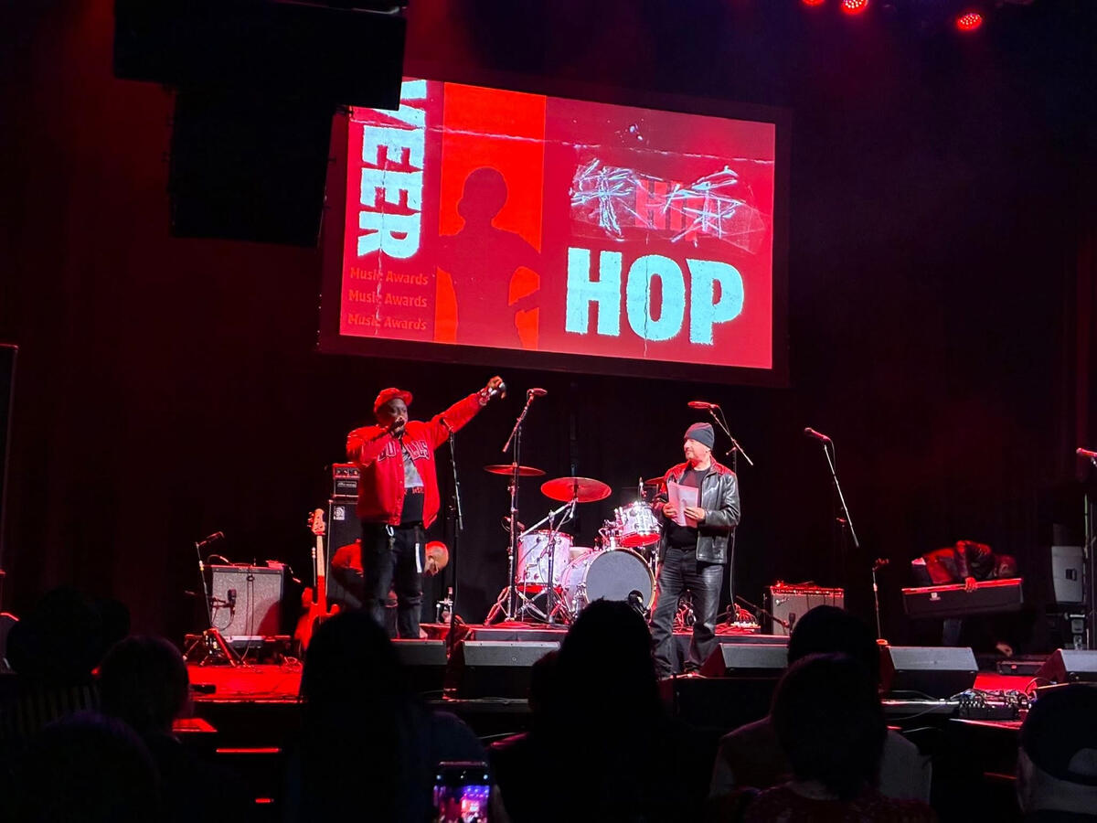 Chuck Black accepting 2026 Hip Hop Artist Of The Year Award