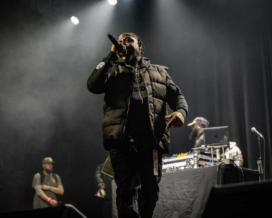 Suffolk,Virginia rapper Chuck Black performing at the Norva