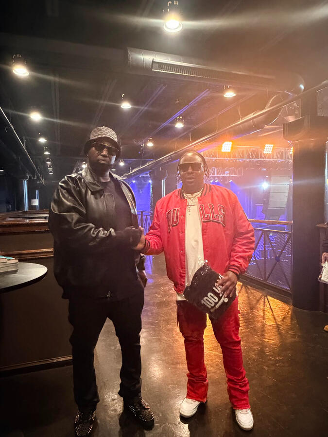 Chuck Black and Project Pat Suffolk. Virginia rapper Chuck Black with Project Pat