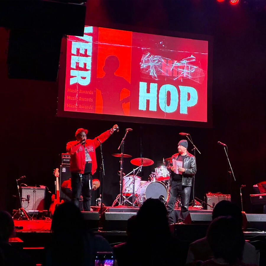 Chuck Black accepting the 2026 Veer Hip Hop Artist of The Year Award Suffolk, Virginia rapper Chuck Black accepting Veer Award